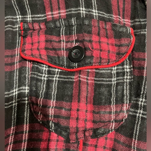 Western plaid flannel with ruffles - Picture 6 of 12